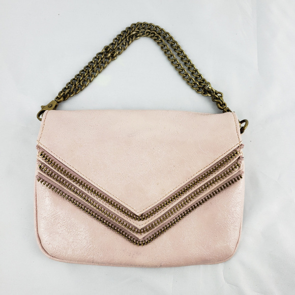 Handbags - MATT & NAT Pink Zipper Detail Vegan Leather Bag